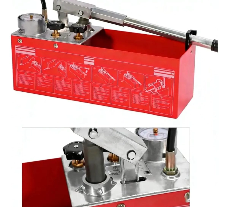BOMBA MANUAL PARA PRUEBA DE PRESION HIDRAULICA 0-60 BAR - 3