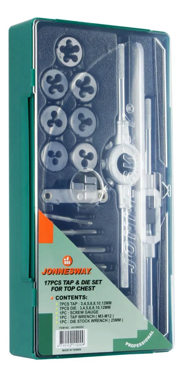 JUEGO DE MACHOS Y TERRAJAS 17 PIEZAS - 1