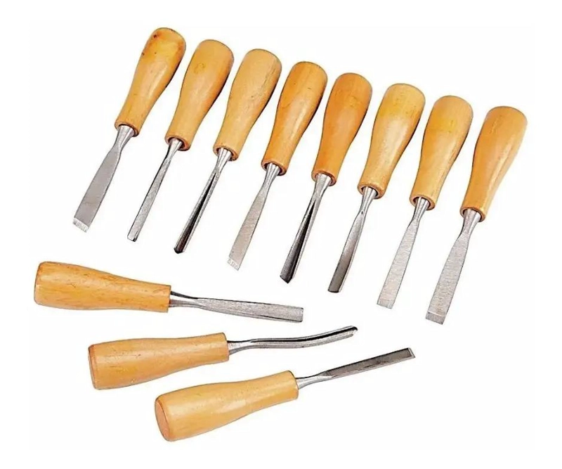 SET DE HERRAMIENTAS DE 11 PIEZAS CON MANGO DE MADERA - 2