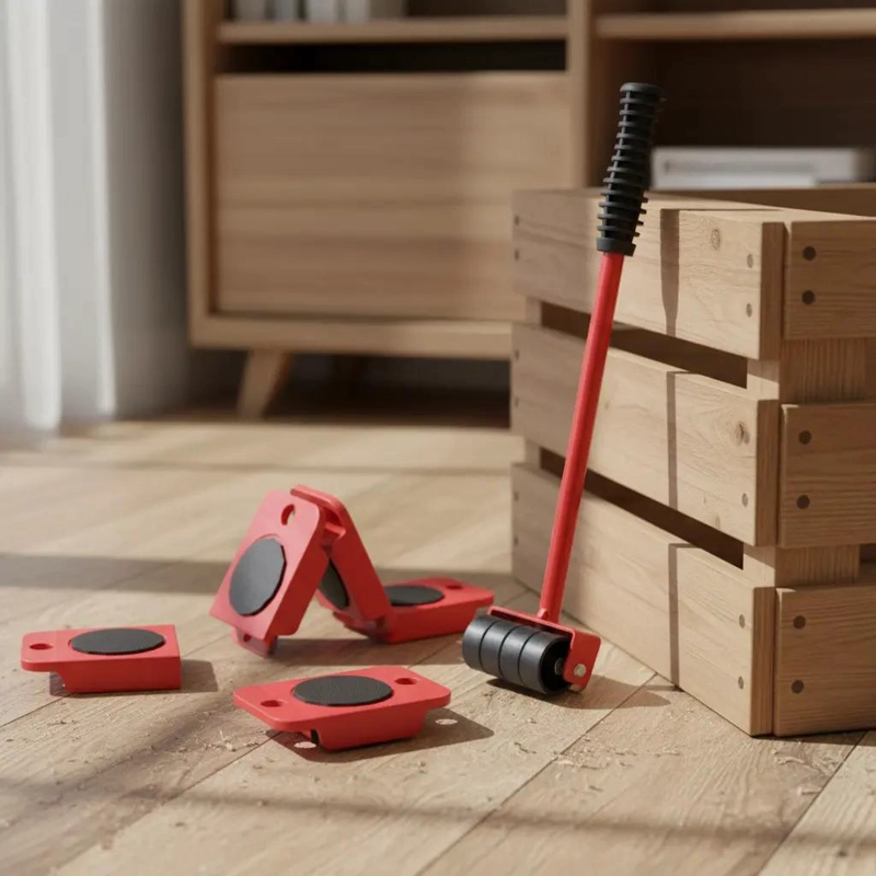 JUEGO DE ELEVADORES DE MUEBLES CON RUEDAS - 4