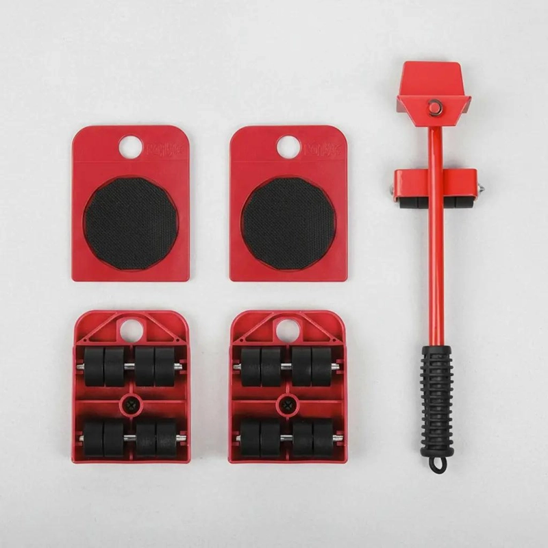 JUEGO DE ELEVADORES DE MUEBLES CON RUEDAS - 6