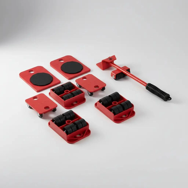 JUEGO DE ELEVADORES DE MUEBLES CON RUEDAS - 9