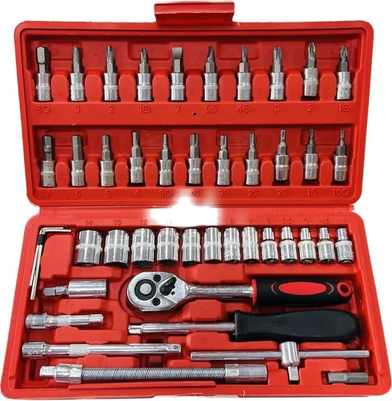 KIT DE HERRAMIENTAS AUTO 46 PIEZAS CON CHICHARRA - 4
