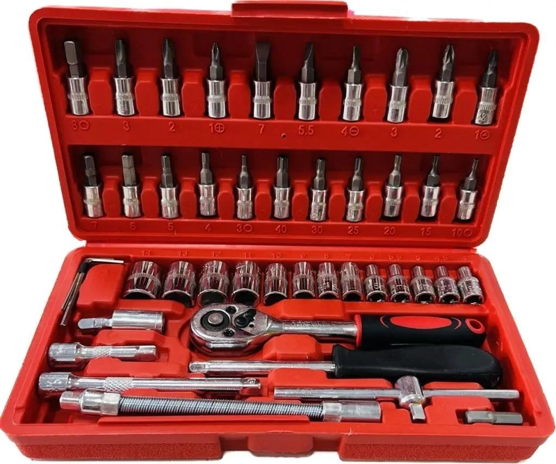 KIT DE HERRAMIENTAS AUTO 46 PIEZAS CON CHICHARRA - 5