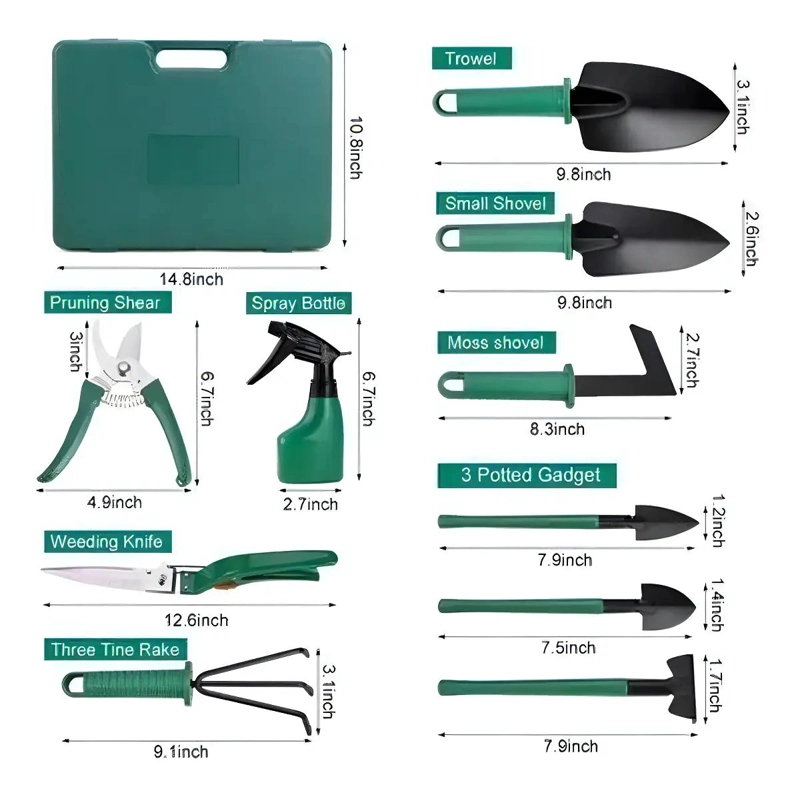 KIT DE HERRAMIENTAS DE JARDINERIA RASTRILLO Y TIJERA - 2