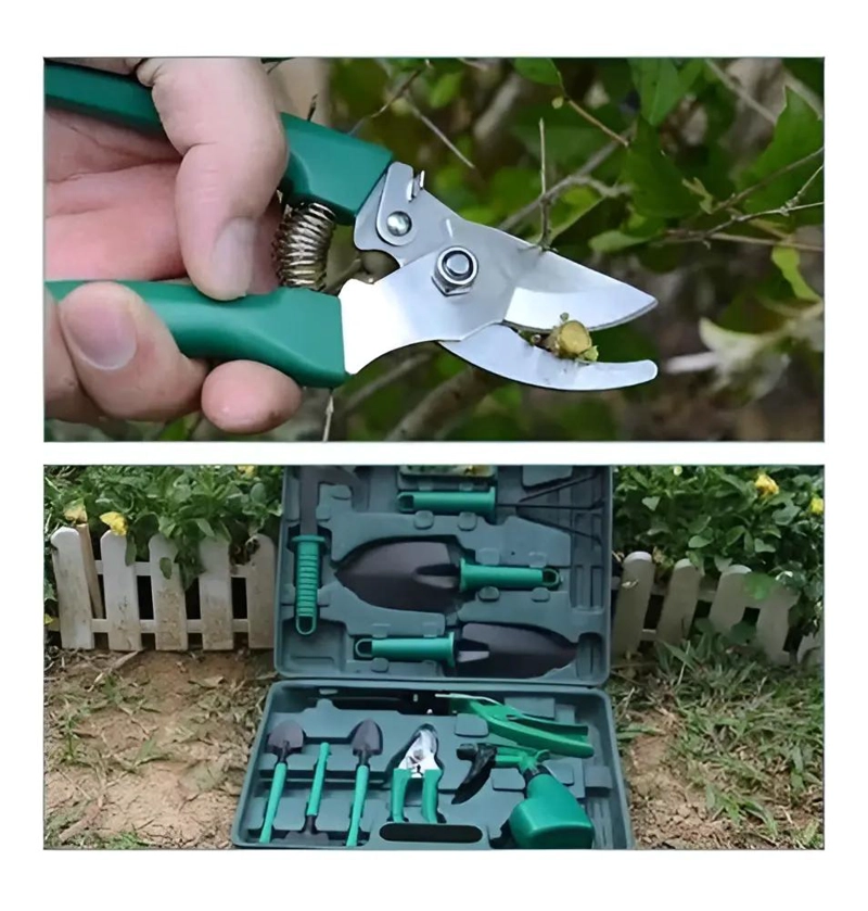 KIT DE HERRAMIENTAS DE JARDINERIA RASTRILLO Y TIJERA - 3