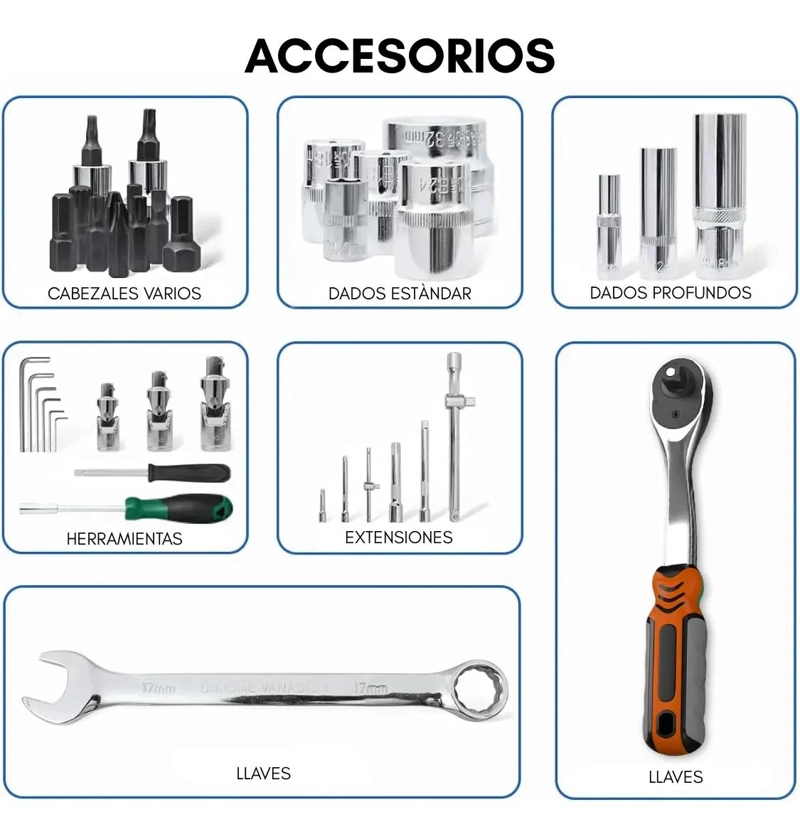 SET DE HERRAMIENTAS 216 PIEZAS CON MALETA - 4