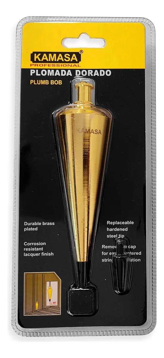 PLOMADA ALBAÑIL 8OZ HERRAMIENTA PRECISA - 4