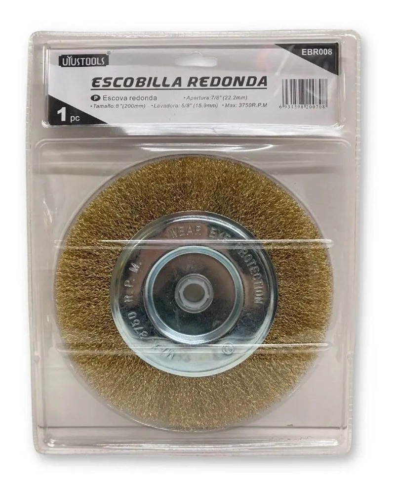 ESCOBILLA REDONDA 8 PULGADAS PARA PULIDO - 3