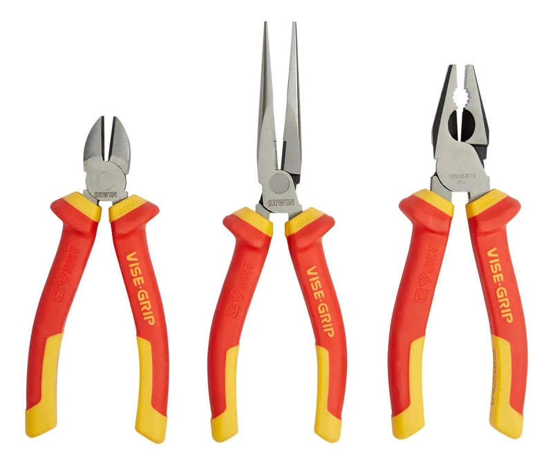 SET DE 3 ALICATES AJUSTABLE, DIAGONAL Y PUNTA LARGA - 1