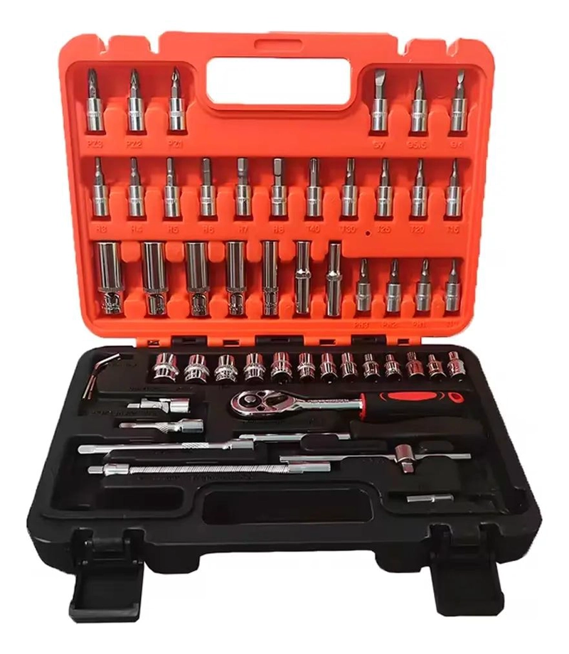 SET DE DADOS Y LLAVES TORX 53 PIEZAS 1/4 - 5