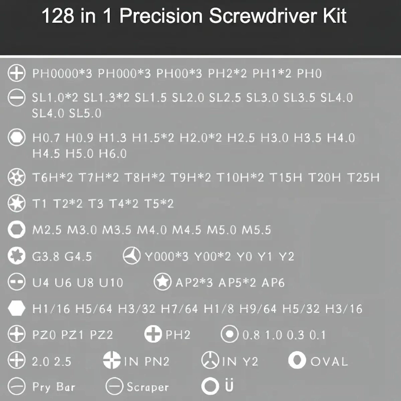 JUEGO DE DESTORNILLADORES DE PRECISION 128 EN 1 MAGNE TICO - 4