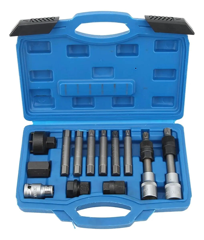 JUEGO DE 13 PUNTAS EXTRACTORAS PARA POLEAS DE ALTERNADOR - 1