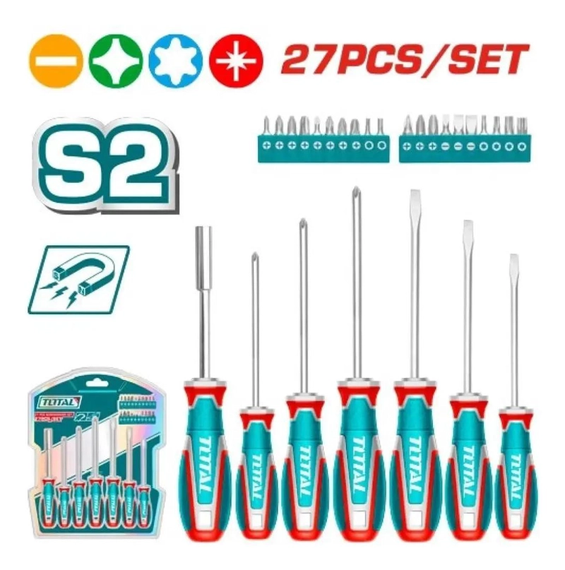 KIT DE DESATORNILLADORES 27 PIEZAS TOTAL - 2