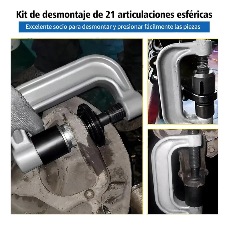 KIT DE PRENSA Y EXTRACTOR DE ROTULAS 21 PIEZAS - 4