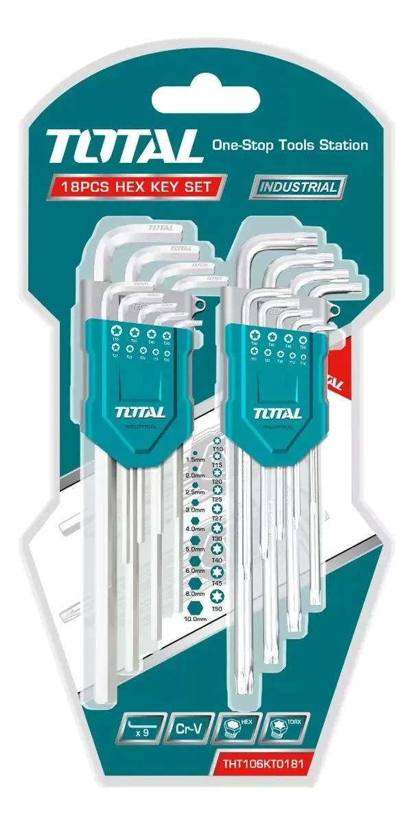 SET 18 LLAVES ALLEN Y TORX CROMO VANADIO INDUSTRIAL - 2