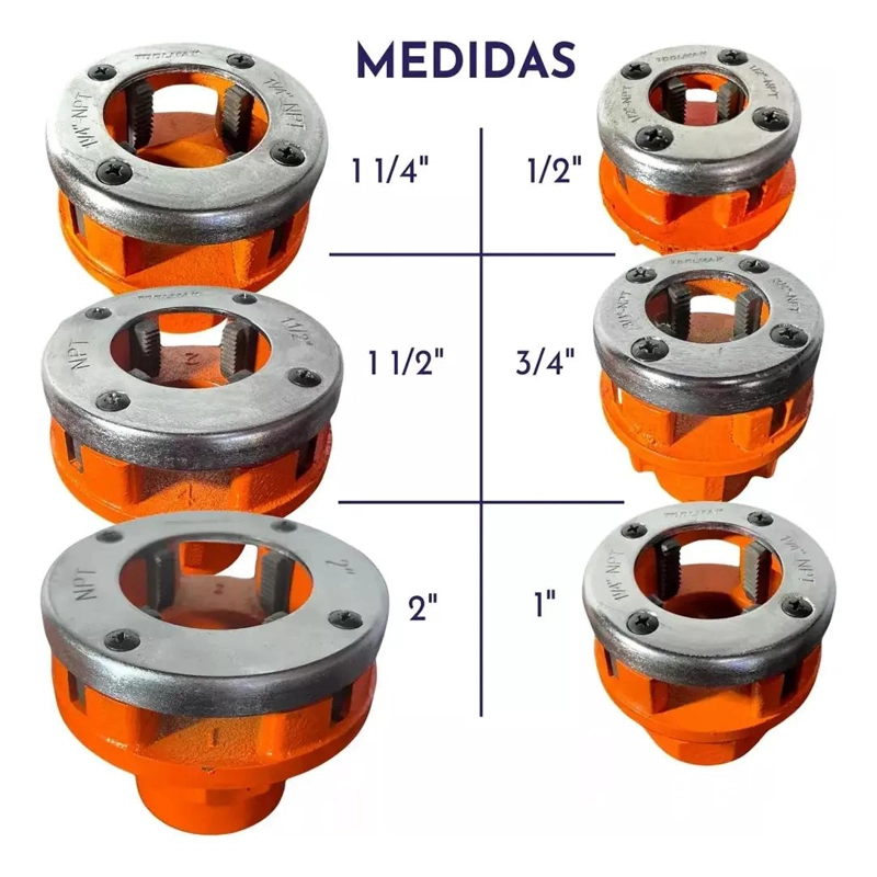 SET DE TERRAJAS MANUALES PARA TUBO 6 PIEZAS - 3