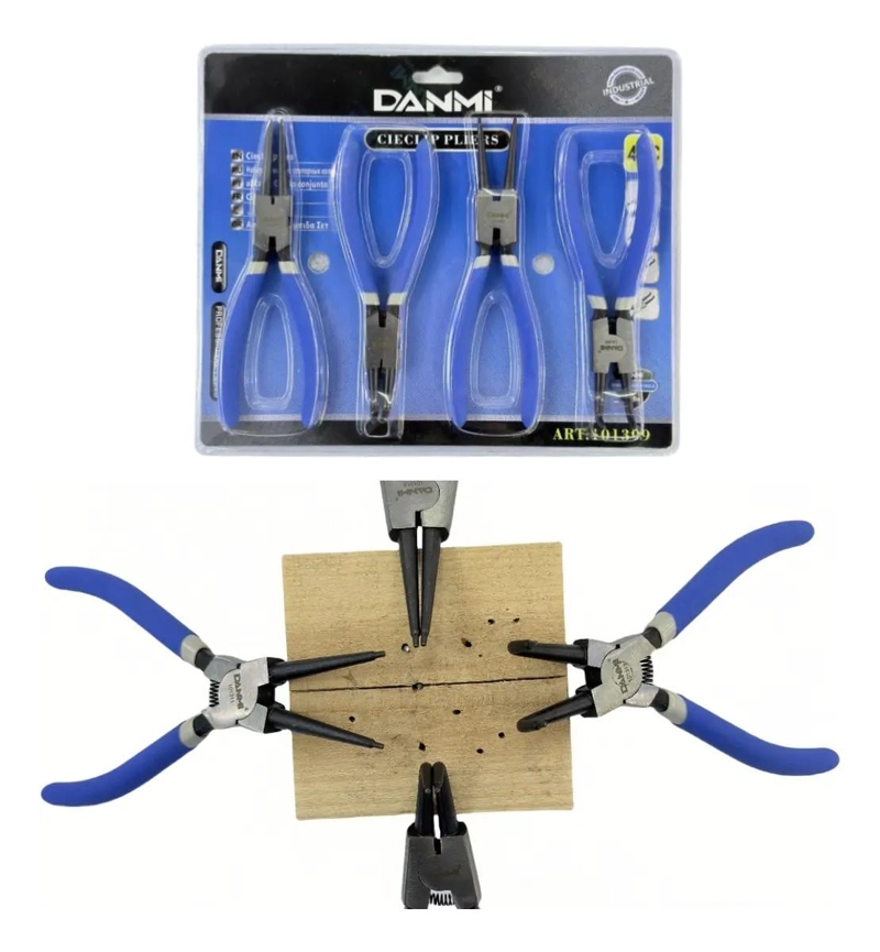 SET 4 ALICATES SACA SEGUROS 7' INTERIOR Y EXTERIOR - 1