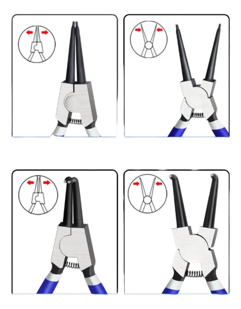 SET 4 ALICATES SACA SEGUROS 7' INTERIOR Y EXTERIOR - 3