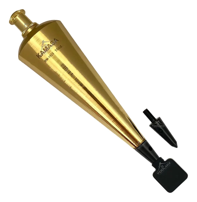 PLOMADA DORADA PARA ALBAÑIL 16OZ PROFESIONAL - 1