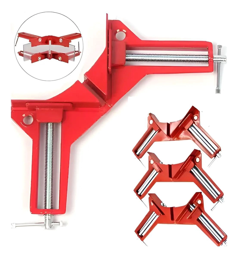 PACK 4 PRENSAS ESQUINERAS METALICAS 90° PARA CARPINTERIA - 1
