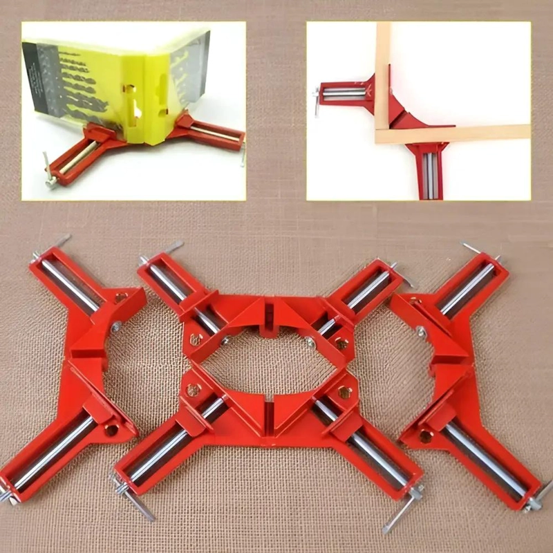 PACK 4 PRENSAS ESQUINERAS METALICAS 90° PARA CARPINTERIA - 3