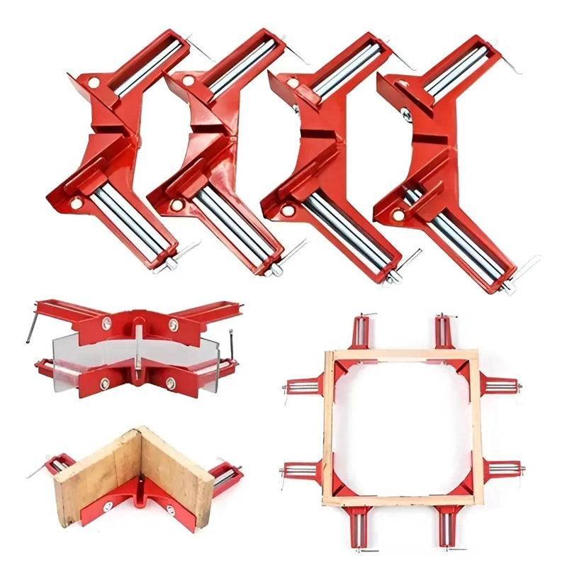 PACK 4 PRENSAS ESQUINERAS METALICAS 90° PARA CARPINTERIA - 5