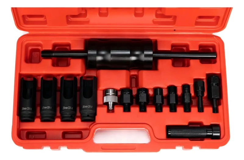 EXTRACTOR DE INYECTORES DIE SEL 14 PIEZAS ACERO - 2