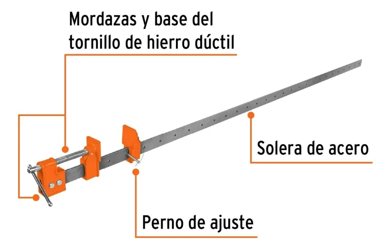 PRENSA TIPO SARGENTO 180 CM PARA SUJECION - 3