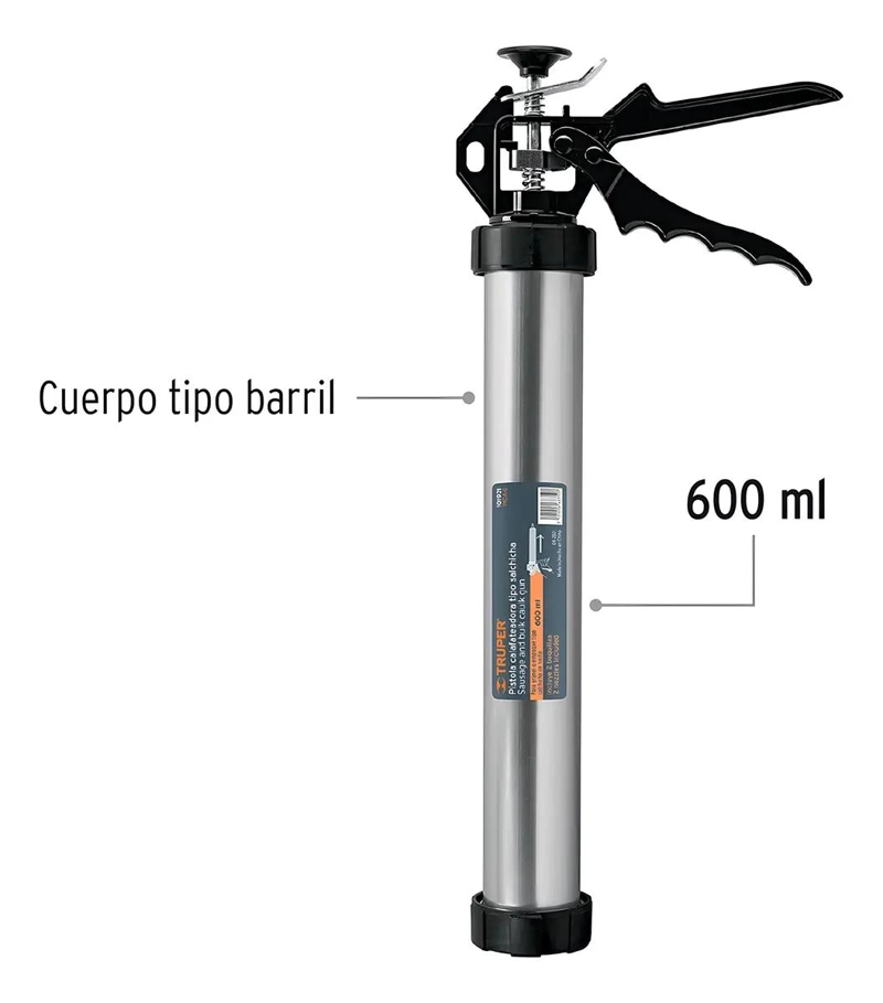 PISTOLA CALAFATEADORA PARA SALCHICHA 600 ML - 4