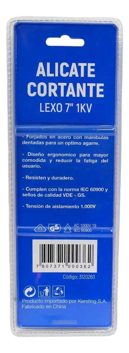 ALICATE CORTANTE AISLADO 1000V 7 PULGADAS - 6