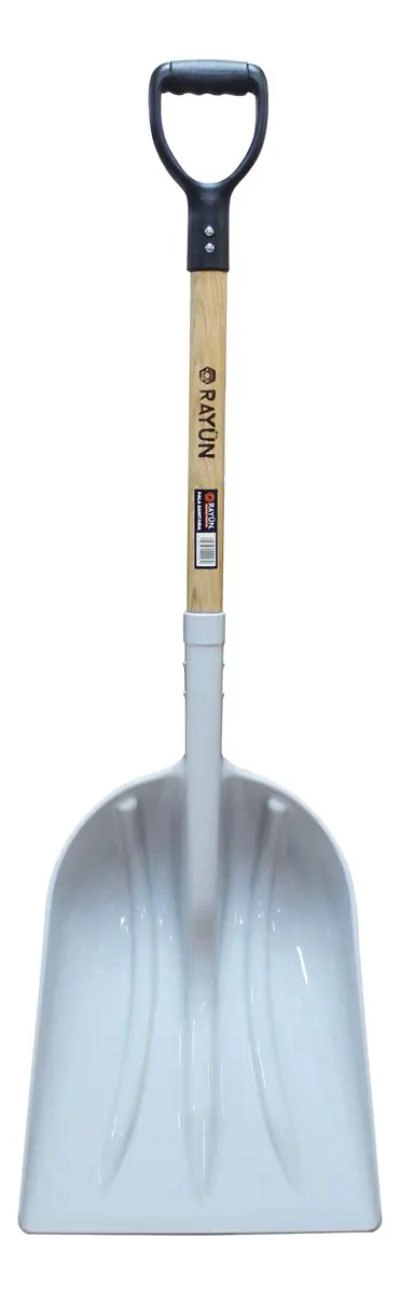 PALA SANITARIA PLASTICA CON MANGO DE MADERA - 1