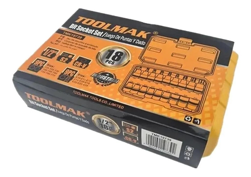 KIT 18 DADOS TORX ESTRELLA 1/2 MACHO Y HEMBRA - 3