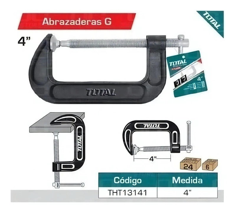 PACK 2 PRENSAS TIPO C 4 PULGADAS - 3
