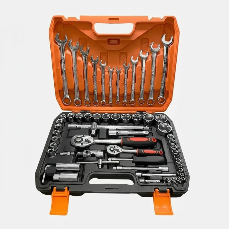 KIT DE HERRAMIENTAS 61 PIEZAS CON DADOS Y LLAVES - 5