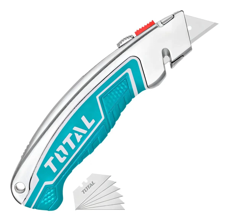 CUCHILLO CARTONERO RETRACTIL CON 6 HOJAS - 1