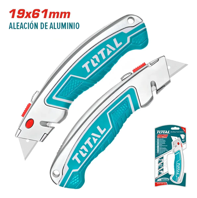 CUCHILLO CARTONERO RETRACTIL CON 6 HOJAS - 2
