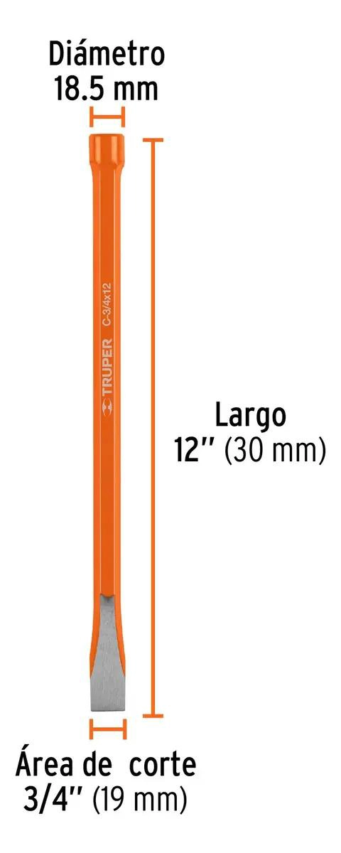 CINCEL DE CORTE FRIO 3/4' X 12' ACERO VANADIO - 2