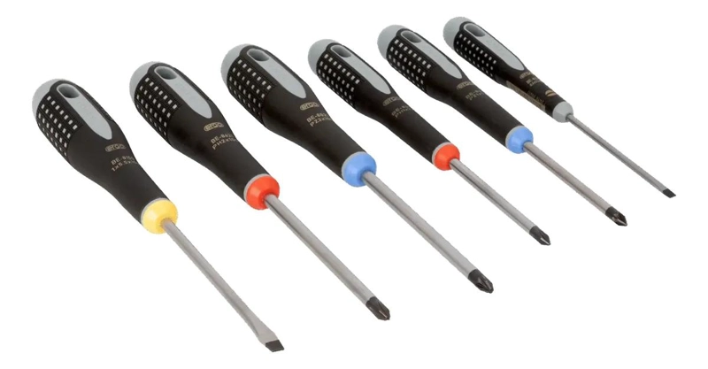 JUEGO DE 6 DESTORNILLADORES PHILLIPS Y POZIDRIV ERGONOMIC - 1