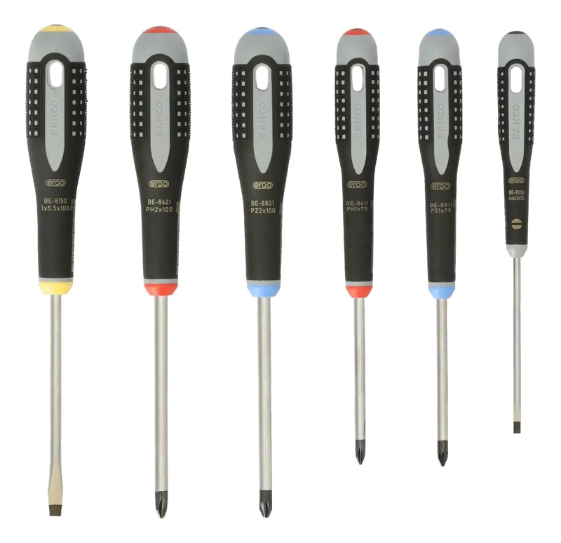JUEGO DE 6 DESTORNILLADORES PHILLIPS Y POZIDRIV ERGONOMIC - 2
