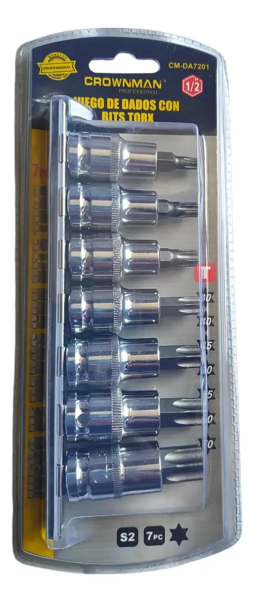 JUEGO DE DADOS TORX MACHO 7 PIEZAS 1/2 PULG - 2