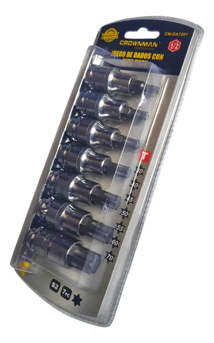 JUEGO DE DADOS TORX MACHO 7 PIEZAS 1/2 PULG - 3