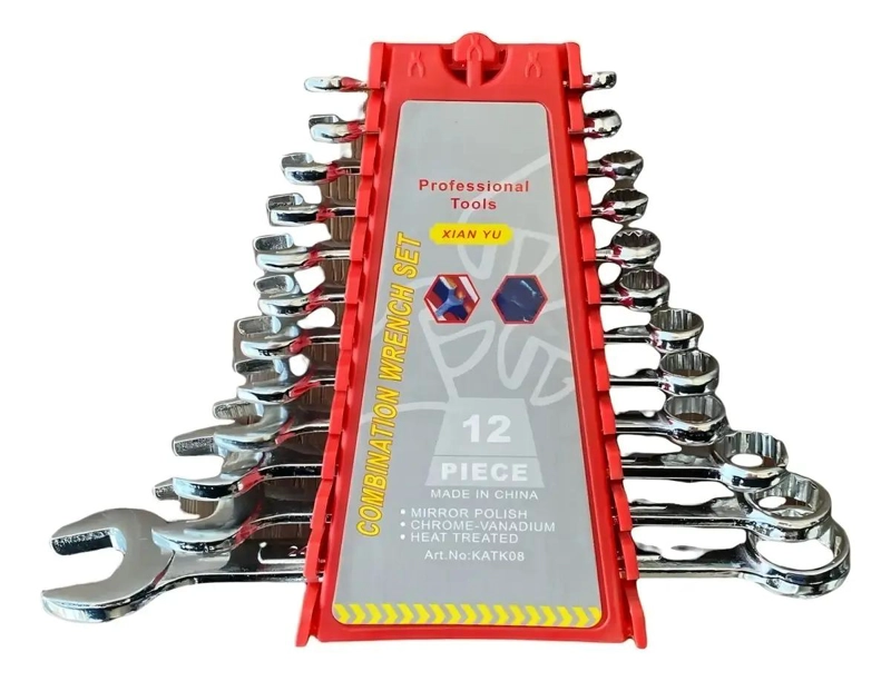 JUEGO DE 12 LLAVES COMBINADAS PUNTA CORONA CON ESTUCHE - 1