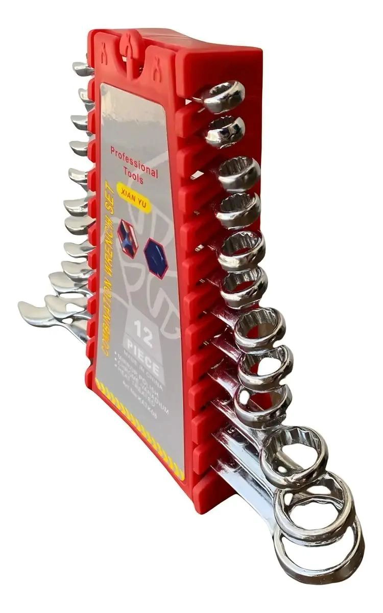 JUEGO DE 12 LLAVES COMBINADAS PUNTA CORONA CON ESTUCHE - 2