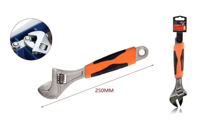 LLAVE FRANCESA INGLESA 30MM ACABADO METAL - 3