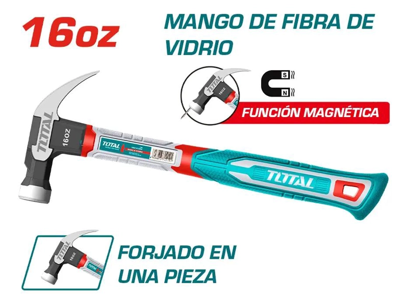 MARTILLO CON MANGO DE FIBRA DE 16 OZ - 3