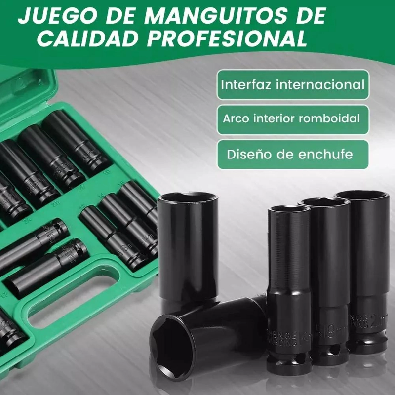 JUEGO DE HERRAMIENTAS CON LLAVES Y VASOS 20 PIEZAS - 3