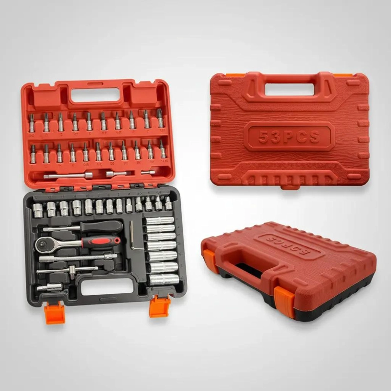 JUEGO DE DADOS Y PUNTAS MAGNE TICAS 53 PIEZAS 1/4'' - 1