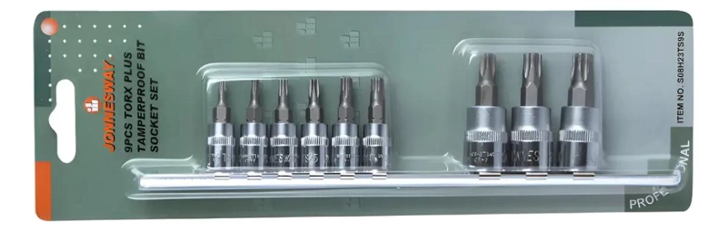 SET DE DADOS ESTRELLA PERFORADOS 1/4'' Y 3/8'' 9 PIEZAS - 1