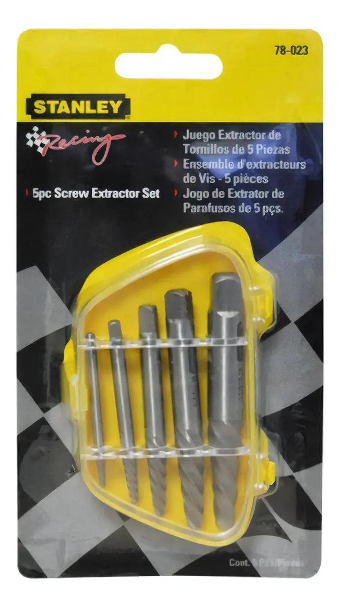 JUEGO DE MACHO EXTRACTOR DE TORNILLOS 5 PIEZAS - 4